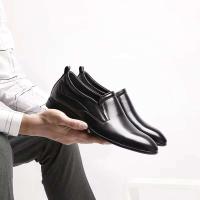 Zapatos de vestir de cuero genuino originales con forro de poliuretano para hombre, elevador de alta calidad, hechos a mano italianos, 2022 - details 4