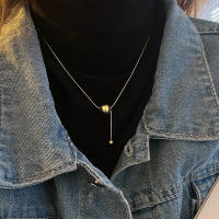 Collar de Acero de Titanio con Bolas Metálicas Diseño Exclusivo Trendy para Mujer - details 1