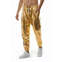 Modo brillante o métallique survêment pantalones de survêment Hip Hop décontracté poche Cargo pantalon Disco danse fête Festival bal Streetwear - details 1