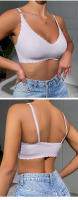 Sujetador Sin Costuras De Poliamida Para Mujer 9 Colores Cómodo Sin Aros Con Costado Ondulado Borde Láser Invisible Para Yoga - details 4