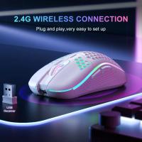 Ratón de juego inalámbrico de 2,4G, dispositivo con diseño ergonómico DPI ajustable para ordenador portátil de escritorio - details 5