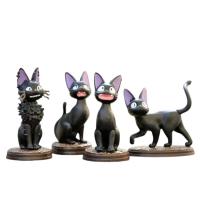 6pcs/set juguetes de acción de dibujos animados muñeca modelo conjunto gato negro juguetes regalo de cumpleaños de los niños micro paisaje ornamento decoración del hogar - details 3