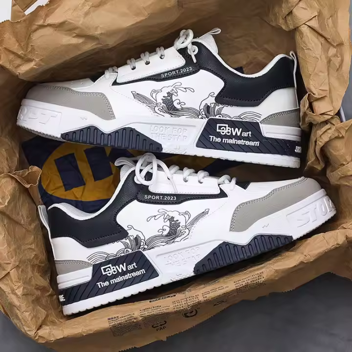 Nueva Plataforma Zapatos Blancos, Deportes Versátiles Zapatos De Tablero Casual - 1