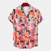Camisa hawaiana de manga corta para hombre, camisa holgada informal, estilo playero, novedad de verano, 2024 - details 1