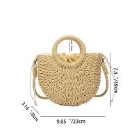 Bolso de hombro hueco de gran capacidad de verano de playa de vid de media luna hecho a mano para mujer - details 36