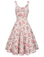 Vestido de Olla de Moda Retro de Verano 2025 Estampado de Cereza, Estilo Francés Vintage para Mujeres Ideal para Fiestas de los 50s y 60s - details 6