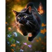 RUOPOTY Kit de Pintura por Números Arte Moderno de Dibujo de Gatos Negros Canal de Acrílico - details 0