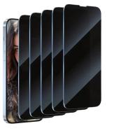Protector de pantalla de privacidad de cobertura completa de 5 piezas para iPhone 16 11 12 13 14 Pro Max Mini 8K Cristal antiespía para iPhone 15 PRO XR X XS MAX - details 0