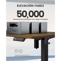 Escritorio Elevable Eléctrico Mesa Ajustable en Altura 120x60 cm Mesa de Oficina con Panel Inteligente de 4 Memorias Escritorio con Gancho para Mochila y Tablero Ensamblaje (Marrón Vintage) - details 34