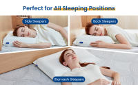 Almohada de espuma viscoelástica ajustable en altura, recién nacido, juego de 2 almohadas para cama de tamaño queen MP05 - details 1
