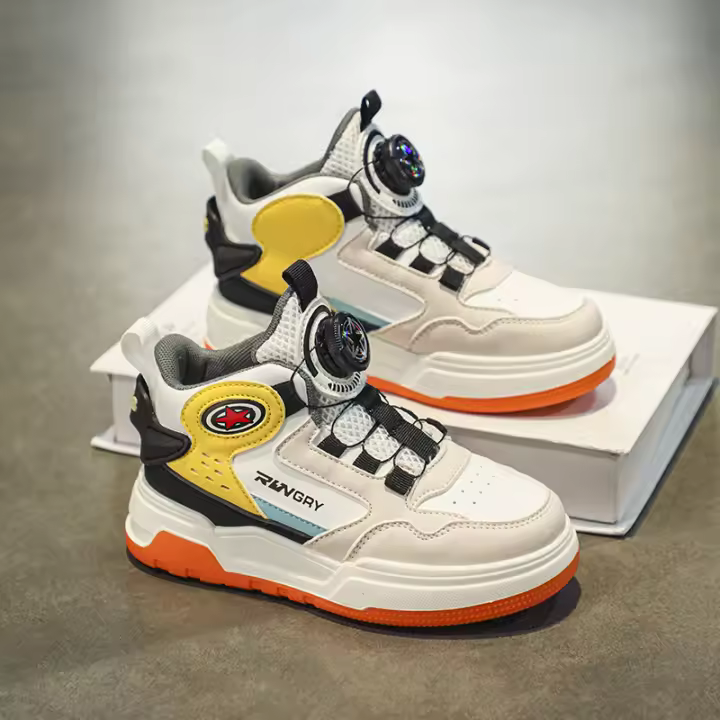 Zapatos de niños, zapatos deportivos 2025, nuevos zapatos casuales de cuero impermeable para niños, zapatos de junta de verano. - 1