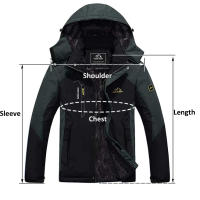 MAGCOMSEN Winter Men's Thicken Fleece Parkas Warm Waterproof Ski Snow Coat Windproof Multi-Pockets Jacket - details 3