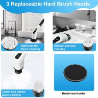 Cepillo de limpieza para el hogar,Fregadora Giratoria eléctrica con 8 cabezales de Cepillos Reemplazables, Fregadora para Bañera y Azulejo - details 8