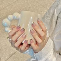 Uñas Postizas De Press En Color Rosa Brillante Con Ojo De Gato Y Espejo Plata Cubiertas Cortas Postizas De Uñas Con Tiras Adhesivas Para Uso Diario En El Escritorio - details 2