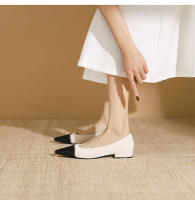 Nuevo estilo elegante de celebridad, cadena dorada, zapatos individuales de tacón bajo, zapatos individuales casuales - details 20