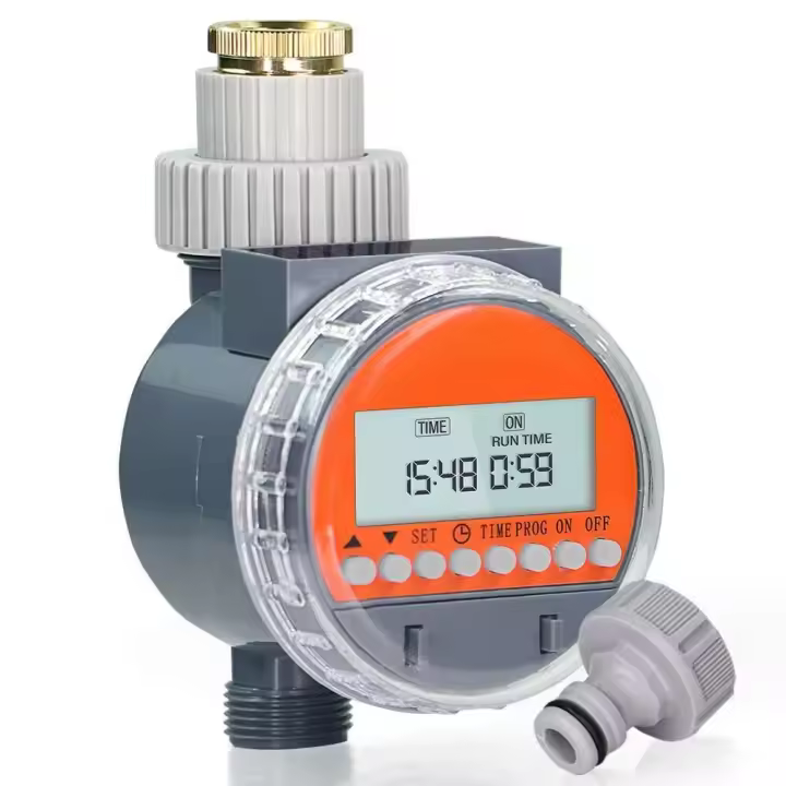 Temporizador de válvula de bola Solar, controlador de grifo de sincronización automática para jardín, grifo de riego, resistente al agua, alimentado por batería - 1