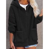 Chaquetas informales con capucha para mujer, abrigos holgados de otoño - details 1