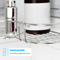 Estante de ducha de esquina, organizador de estantes de ducha con pegatinas de doble broca de 2 piezas para baño, dormitorio y cocina - details 6