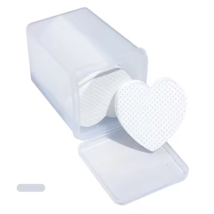 Limpiador de Esmalte de Uñas 200pcs Almohadillas de Algodón Corazón Papel Trapo Removedor de Pegamento de Pestañas Herramientas de Limpieza de Manicura - 1