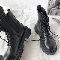 Nuevas Botas Cortas Versátiles Con Cordones Para Mujer, Botas Individuales De Primavera Y Otoño, Botas Finas De Locomotora - details 6
