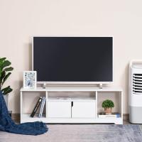 Mueble para Televisor Moderno de 42" Mesa de Salón con Armario de Doble Puerta y 3 Compartimentos Abiertos Blanco Almacenamiento de Media y TV - details 4