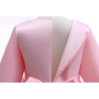Vestido de noche para niñas con falda abullonada de malla con bordado de estilo nuevo para niños - details 24