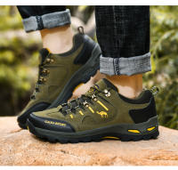 Zapatos de senderismo para hombre, botas de montaña al aire libre, zapatillas de suela gruesa, zapatos de Trekking con cordones a la moda - details 14