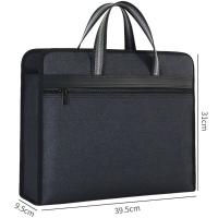 Bolsa de archivos A4 impermeable, gran capacidad, múltiples compartimentos, bolsa de almacenamiento de documentos, Simple con asa, maletín de lona para hombres y mujeres - details 8