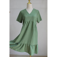 Vestidos de mujer con faldas holgadas, manga corta, casual, estilo túnica, fluido. - details 2