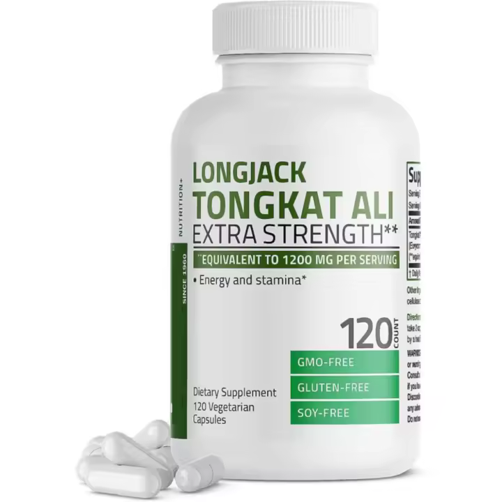 Longjack Tongkat Ali extra fuerte, 120 cápsulas vegetarianas - 1