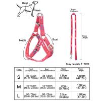 Arnés tipo chaleco para perro de hueso colorido ajustable, antirotura con cuerda, arnés de pecho para perro, chaleco de tracción para perro resistente al desgaste de poliéster - details 0