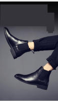 Chelsea botas de cuero genuino otoño e invierno botas de los hombres británicos - details 3