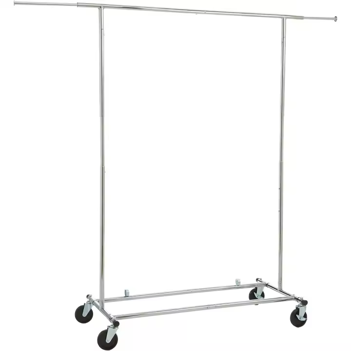 Perchero de Cromo Elegante Soporte para Abrigos y Paraguas - 1