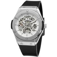Moda casual plata esqueleto hueco reloj mecánico automático para hombres - details 5