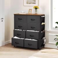 Cómoda de tela, unidad de almacenamiento, con 8 cajones extraíbles, cómoda para sala de estar, dormitorio, - details 1