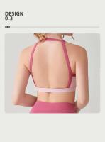 Conjunto de yoga con contraste de color para mujer, sujetador que absorbe los golpes de alto impacto con almohadillas fijas y mallas que levantan la cadera, ropa deportiva Fierss, gimnasio - details 5