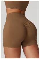 Shorts de Yoga de Cintura Alta Ajuste de Barriga, Levantamiento de Cadera, Ropa de Gimnasio de Nylon Zapatillas de Correr para Primavera/Verano - details 12
