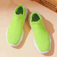 Zapatos Deportivos Con Plataforma A La Moda Para Hombre, Zapatillas Informales De Punto Rojo De Alta Calidad, Zapatillas Para Correr Ligeras Y Transpirables Sin Cordones Para Hombre - details 4