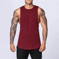 Ropa de gimnasio para hombre, camiseta sin mangas de algodón para Fitness de verano, camiseta sin mangas para correr y culturismo, chaleco muscular informal transpirable con cuello redondo - details 1
