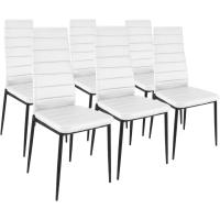 Home Pack 6 sillas, Sillas Comedor,, Tejido Gris y Patas Blancas, Modelo Yuri, Medidas: 44 cm Ancho x 42 cm Largo x 96 cm Alto - details 9