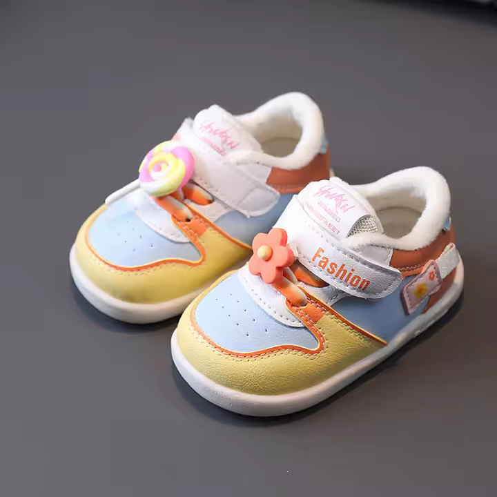 Zapatos de bebé de algodón terciopelo calentitos Comodidad para los más pequeños de 0-3 años - 1