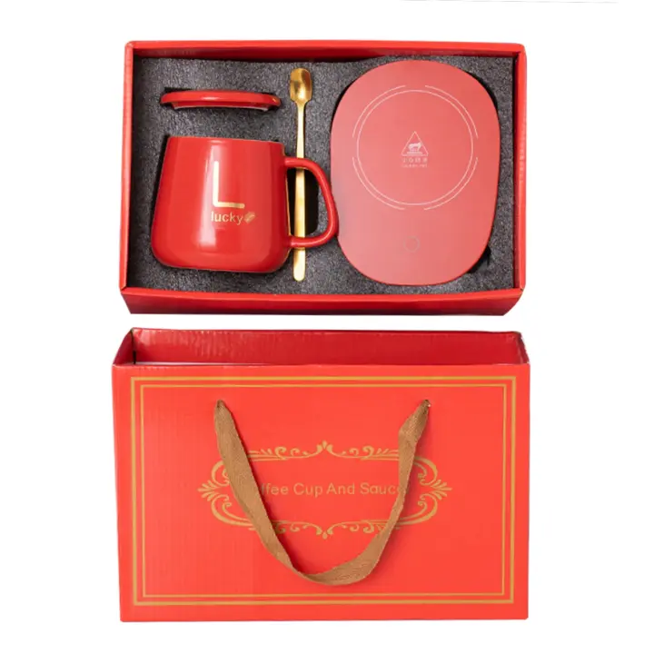 Taza de Café Inteligente Caliente 400ML Cerámica con Carga Eléctrica Multifuncional para Chocolate de Leche Conjunto de Regalo Ideal - 1