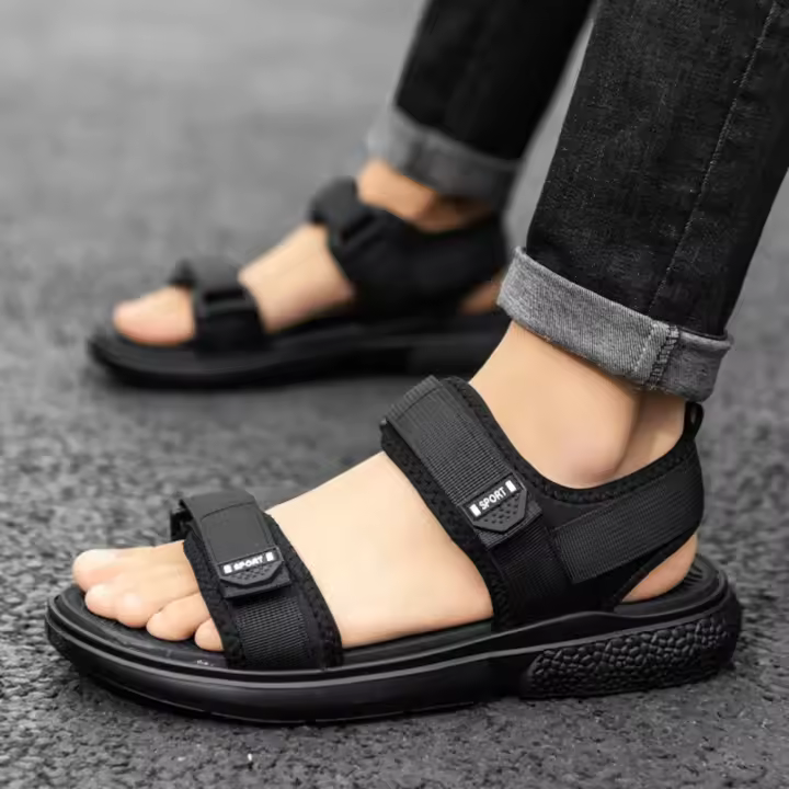 Nuevas Sandalias Antideslizantes para Hombres Resistentes al Desgaste, Transpirables, Sencillas con Suela Blanca Ideales para el Verano y la Playa - 1