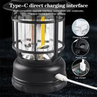 Luz de camping con batería recargable USB, luz de camping vintage, luz LED colgante impermeable para tiendas de campaña, para senderismo y pesca - details 0