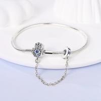 Pulsera de Plata Esterlina 925 Encanto de Mariposa Estrellas Luna Cadena de Seguridad - details 90