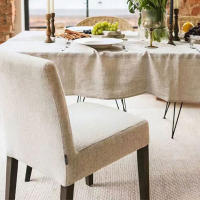 Fiestas de boda en el hogar, decoraciones para mesa de comedor navideña, manteles de cocina, manteles de textura plisada suave - details 2