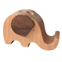 Portalápices de elefante de madera para mujer, soporte para teléfono, decoración de escritorio, regalos para elefante - details 6