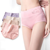 Bragas de Algodón de Talla Grande para Mujeres Ropa Interior de Cintura Alta con Estampado Lindo Lencería Sexy sin Costuras Hechas en China - details 1