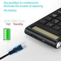 Teclado numérico inalámbrico 2 en 1, 2,4G, con calculadora de pantalla LCD, para ordenador portátil, PC, para Finanzas/contabilidad/finanzas - details 7