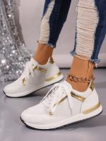 Zapatillas De Mujer 2023 Nuevas Plataforma Cómodas De Cuero Parcheado Zapatos De Correr Al Aire Libre Deporte Casuales Ladies - details 7